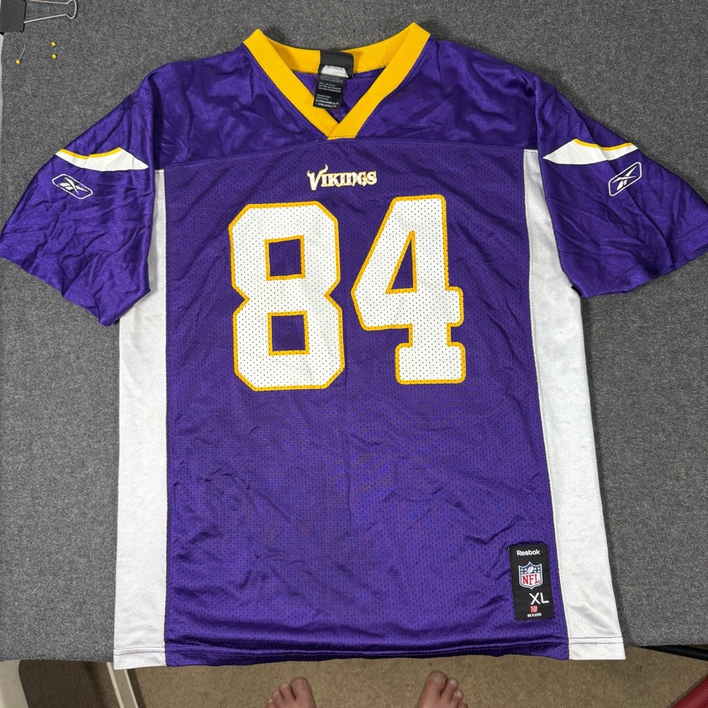 Reebok Purple and White Minnesota Vikings Jersey “Kids size XL”